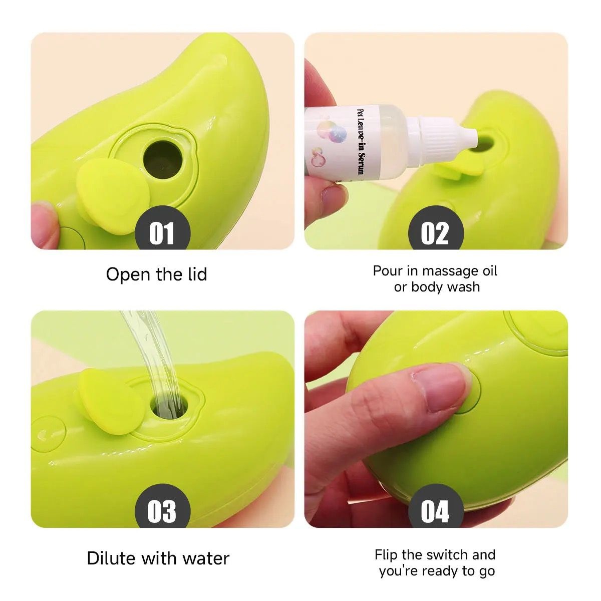 Miniatura 2 de 3 En 1 Cepillo De Vapor Para Perro gatos